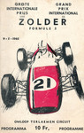 Programme cover of Zolder, 09/05/1965