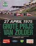 Programme cover of Zolder, 27/04/1975