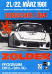 Programme cover of Zolder, 22/03/1981