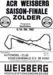 Programme cover of Zolder, 10/10/1982
